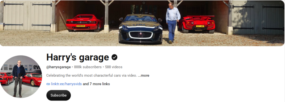 Harry's Garage channel thumbnail