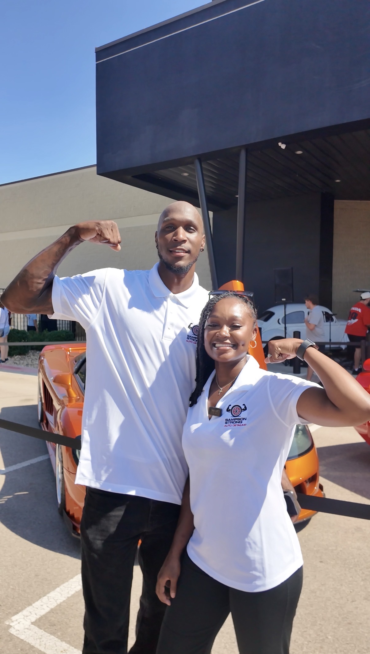 The Sampson Strong Detailing team at a car show